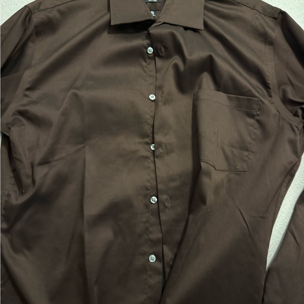 Arrow Men's Dark Brown Casual Button Down Shirt